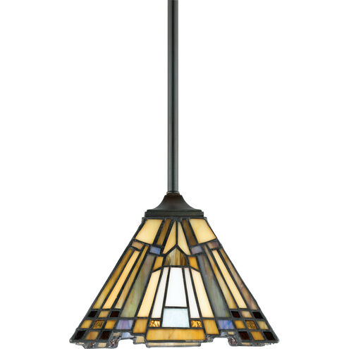 Inglenook 1 Light 8 inch Valiant Bronze Mini Pendant Ceiling Light, Naturals