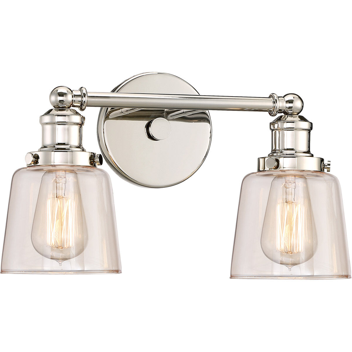 Union 2 Light 15 inch Polished Nickel Bath Light Wall Light