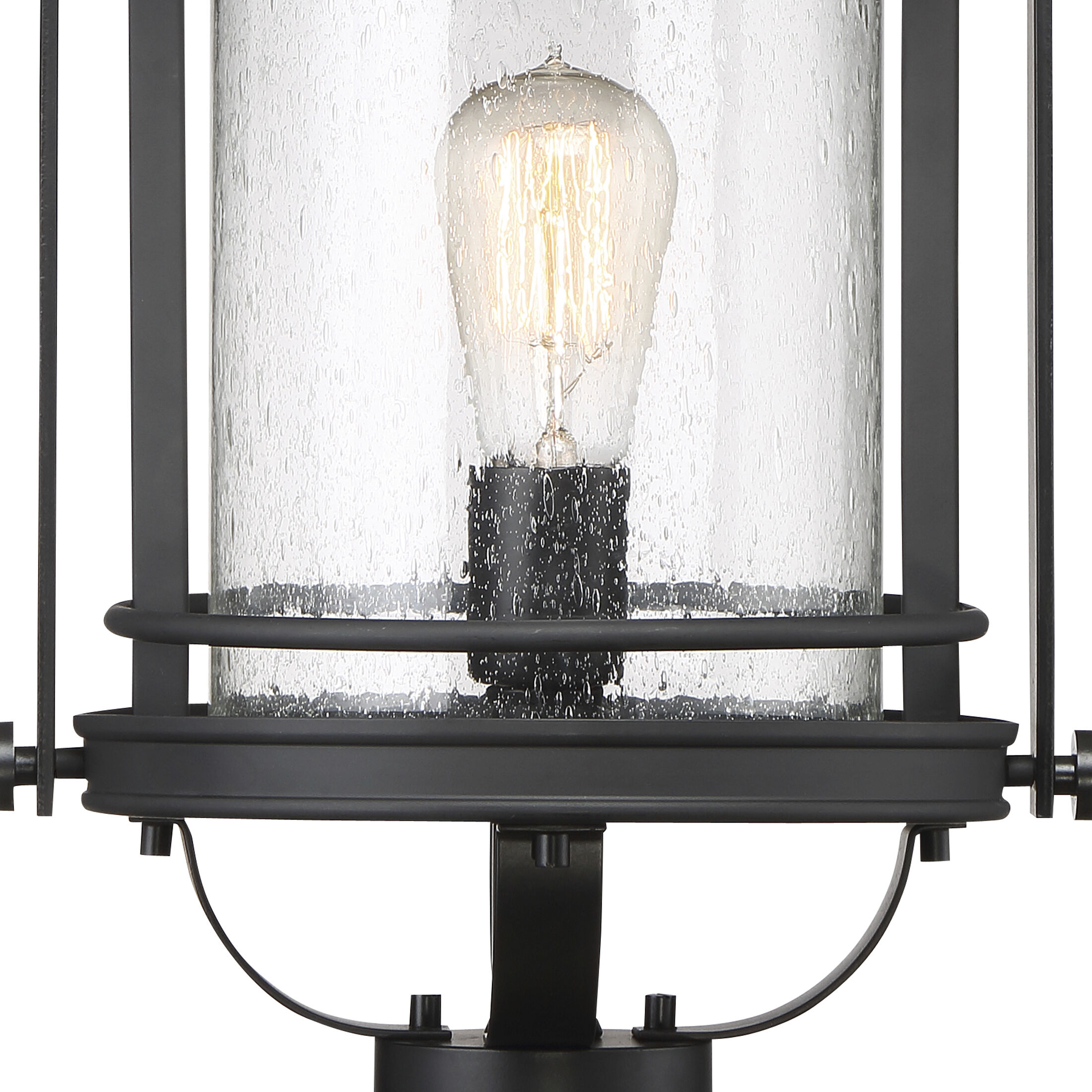 Booker 1 Light 20 inch Mystic Black Post Lantern