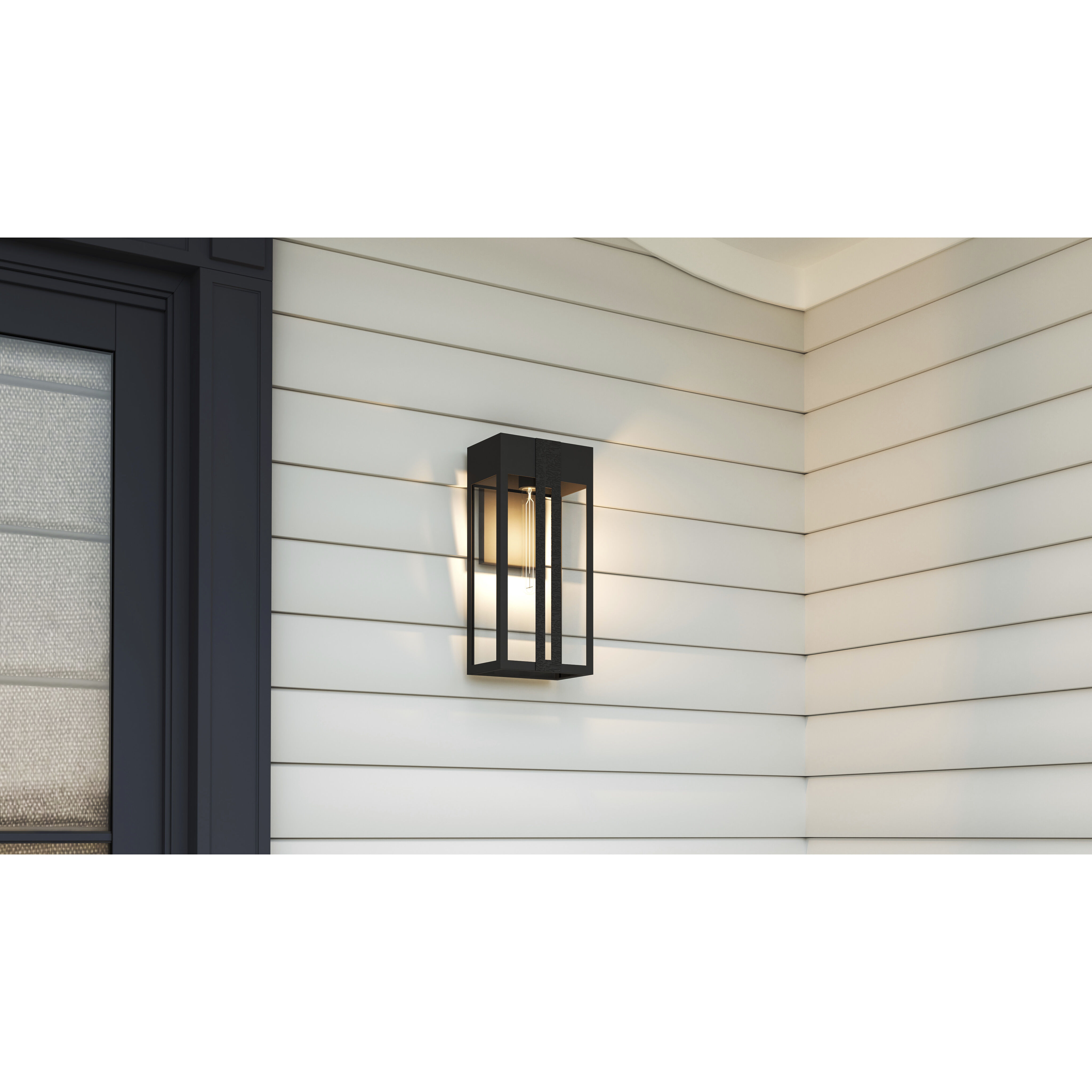 Quoizel BSW8407MBK Boswell 1 Light 16 inch Matte Black Outdoor