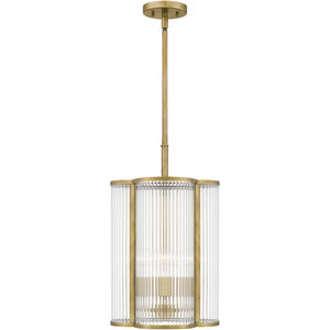 Aster 4 Light 12 inch Weathered Brass Mini Pendant Ceiling Light, Small