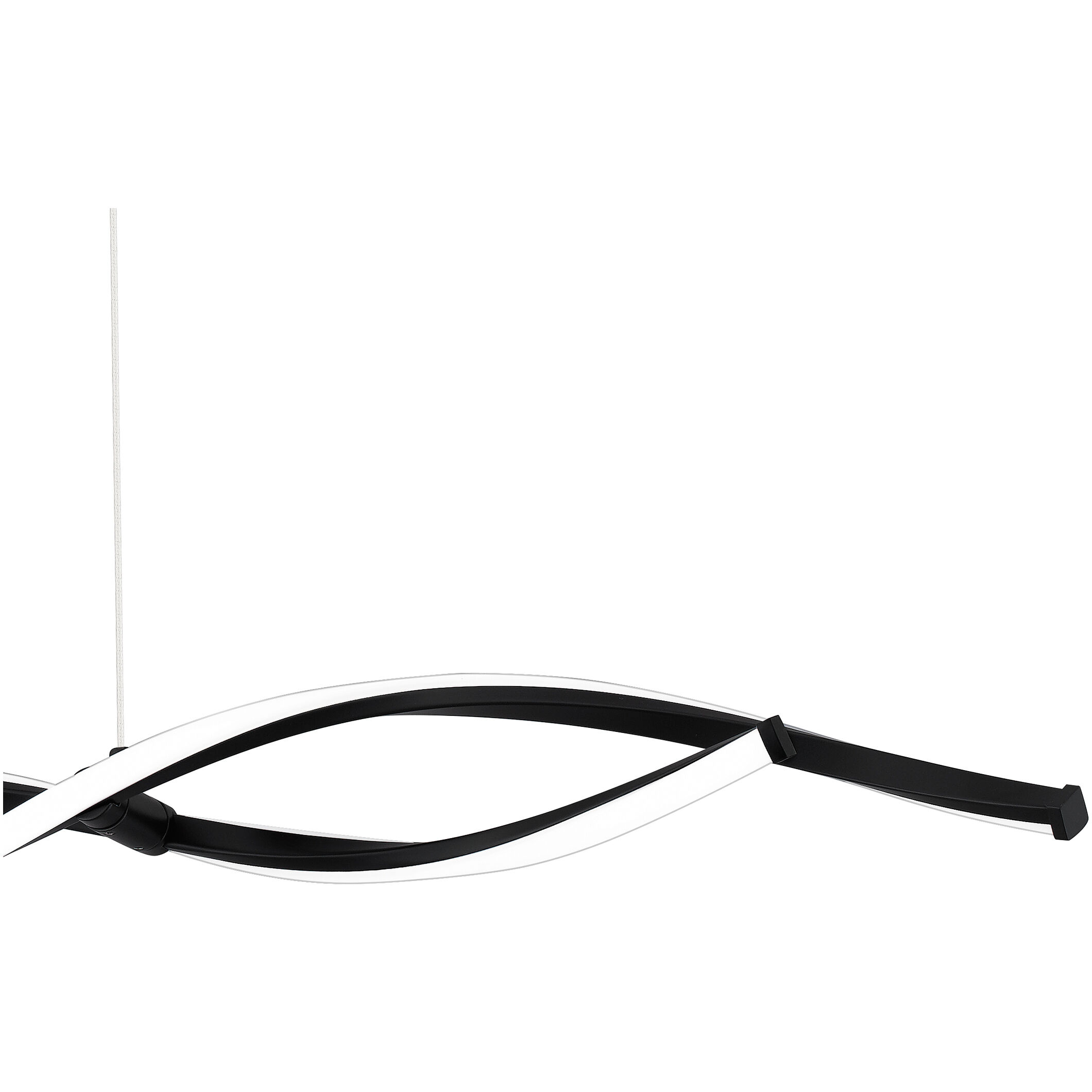 Newport 42 inch Matte Black Island Light Ceiling Light