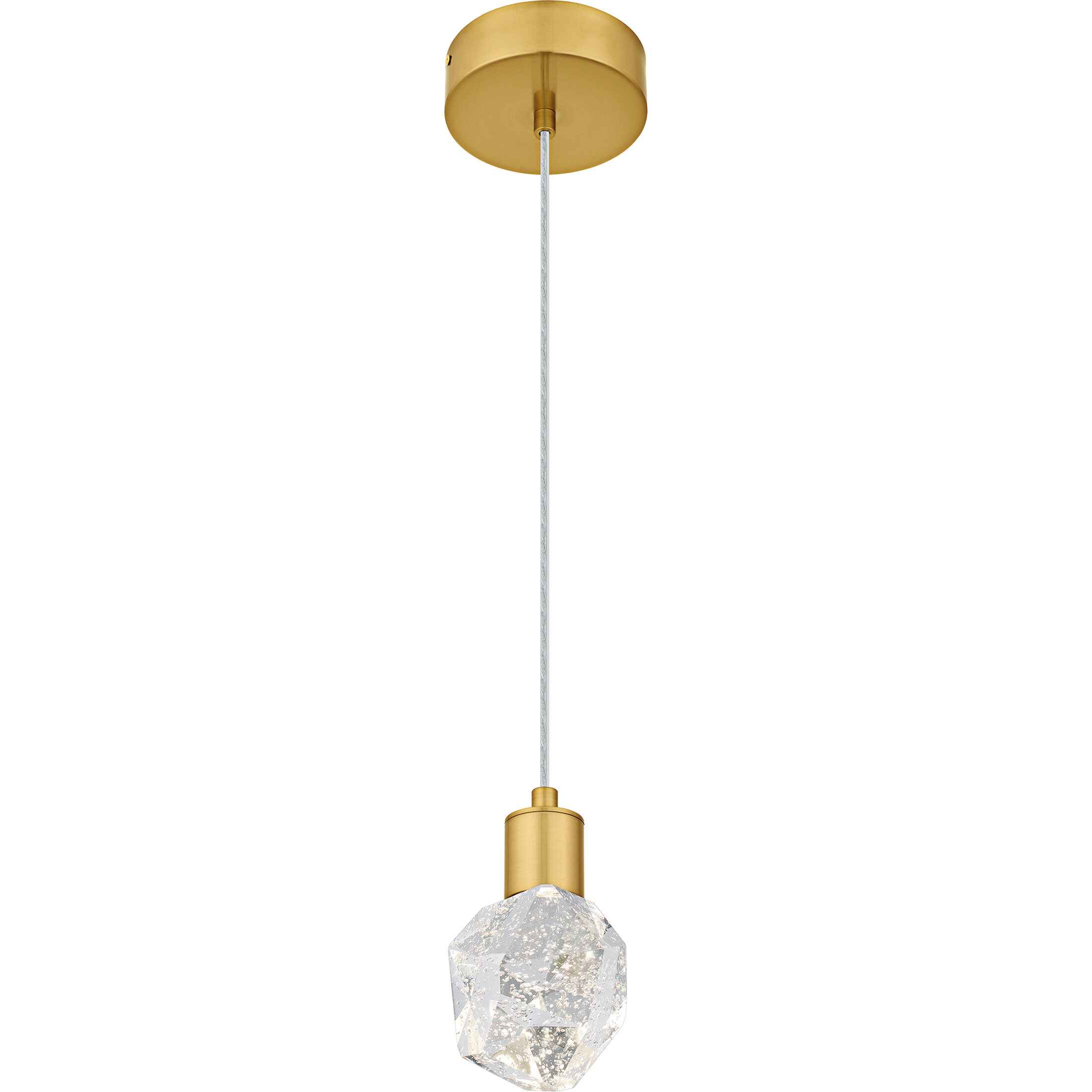 Skye LED 5 inch Brushed Gold Mini Pendant Ceiling Light, Small
