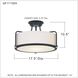 Rigel 3 Light 17.5 inch Earth Black Semi-Flush Mount Ceiling Light