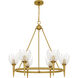 Shea 6 Light 31 inch Brushed Gold Chandelier Ceiling Light