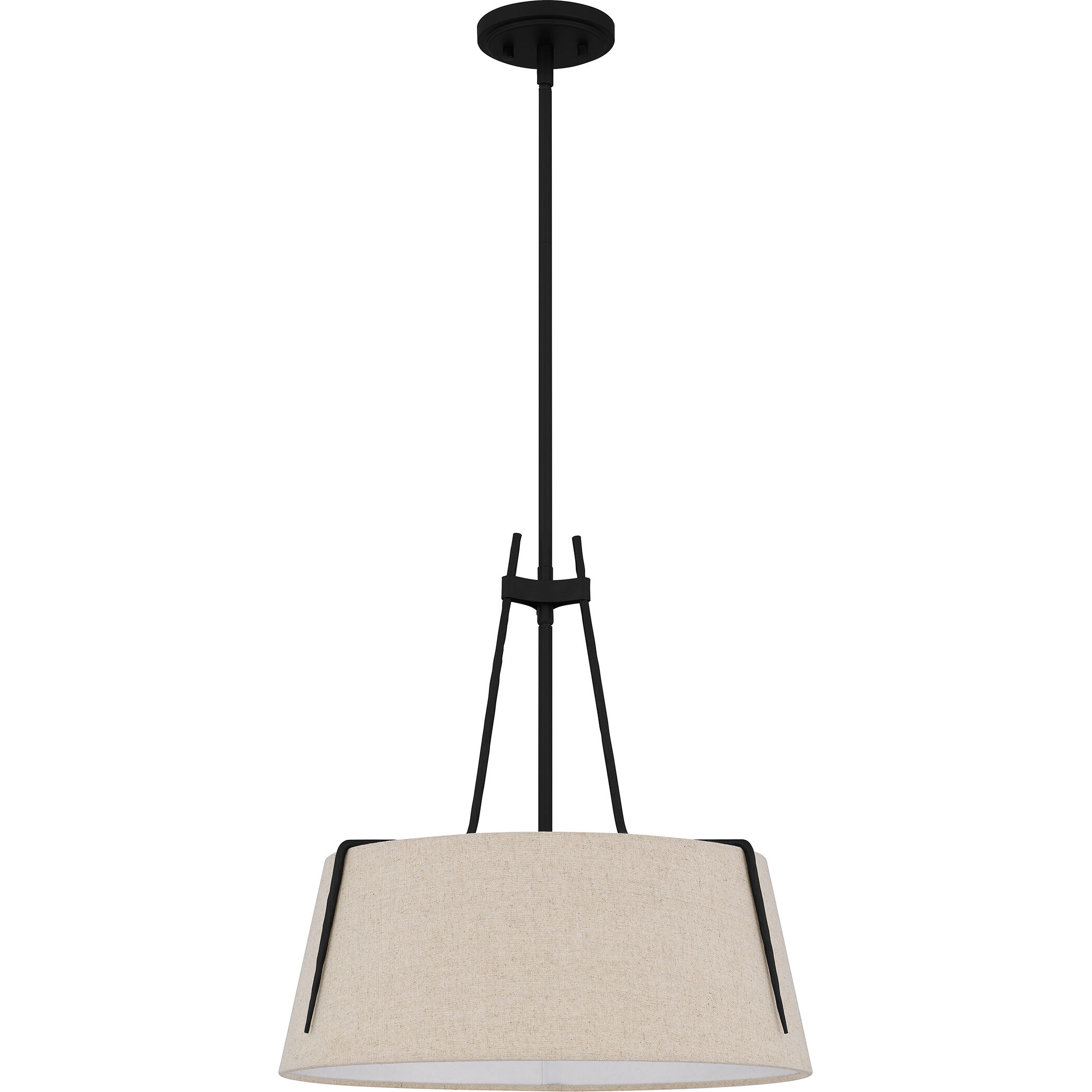 Leona 3 Light 18 inch Matte Black Pendant Ceiling Light