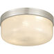 Langford 3 Light 15 inch Brushed Nickel Flush Mount Ceiling Light