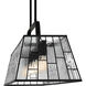Rainier 5 Light 48 inch Matte Black Linear Chandelier Ceiling Light, Large