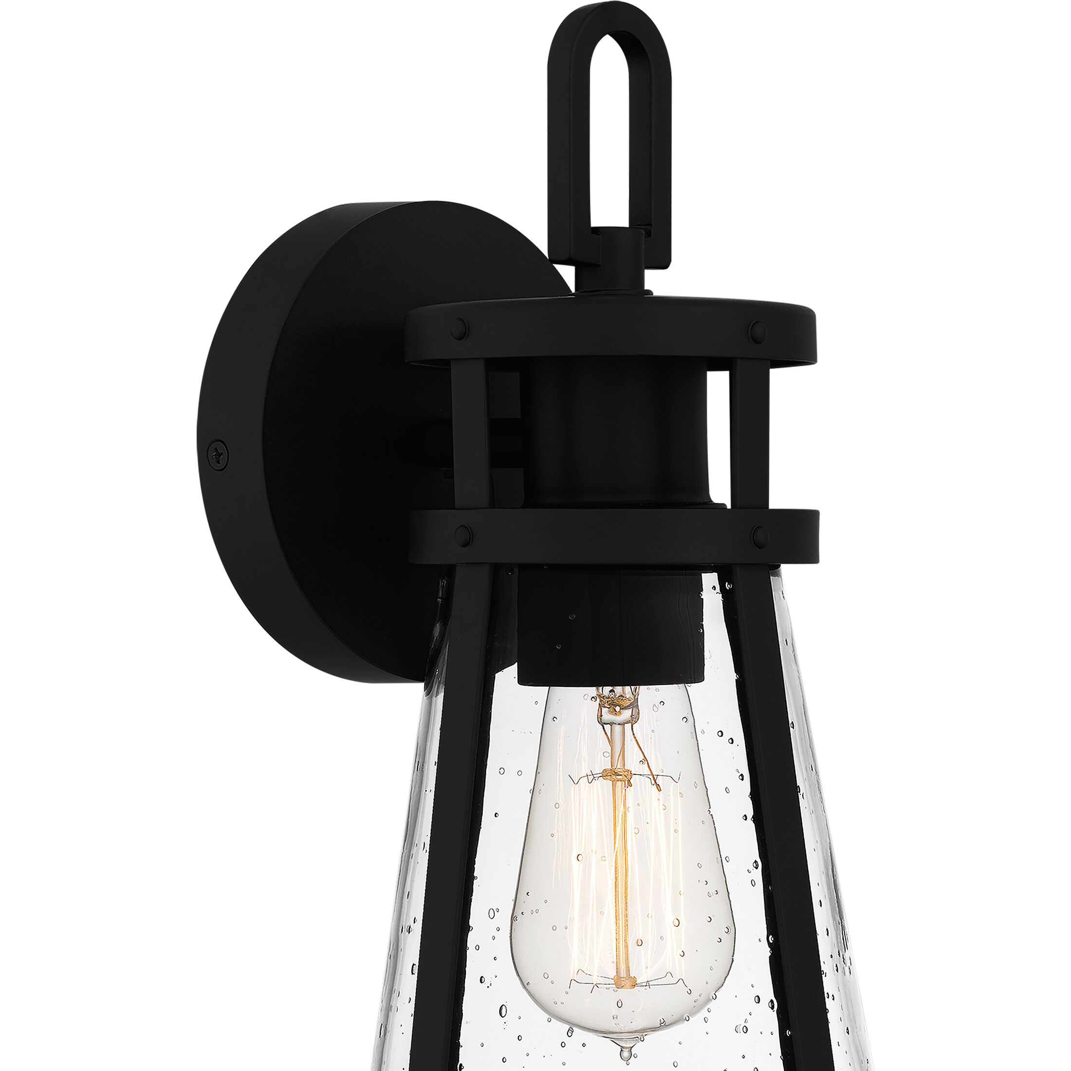 Barber 1 Light 13 inch Matte Black Outdoor Wall Lantern