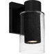 Sawyer LED 10 inch Matte Black Outdoor Wall Lantern, Small