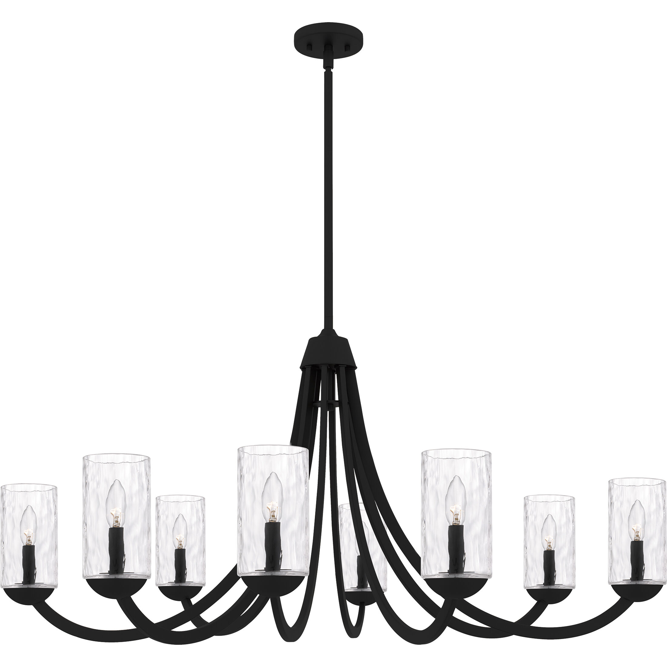 Allard 8 Light 45 inch Matte Black Chandelier Ceiling Light