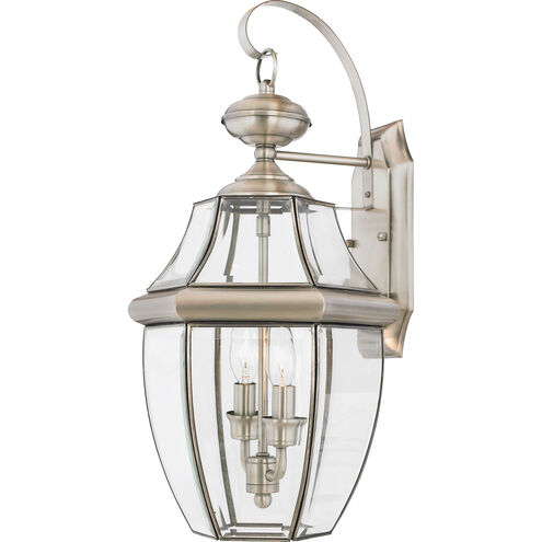 Newbury 2 Light 20 inch Pewter Outdoor Wall Lantern