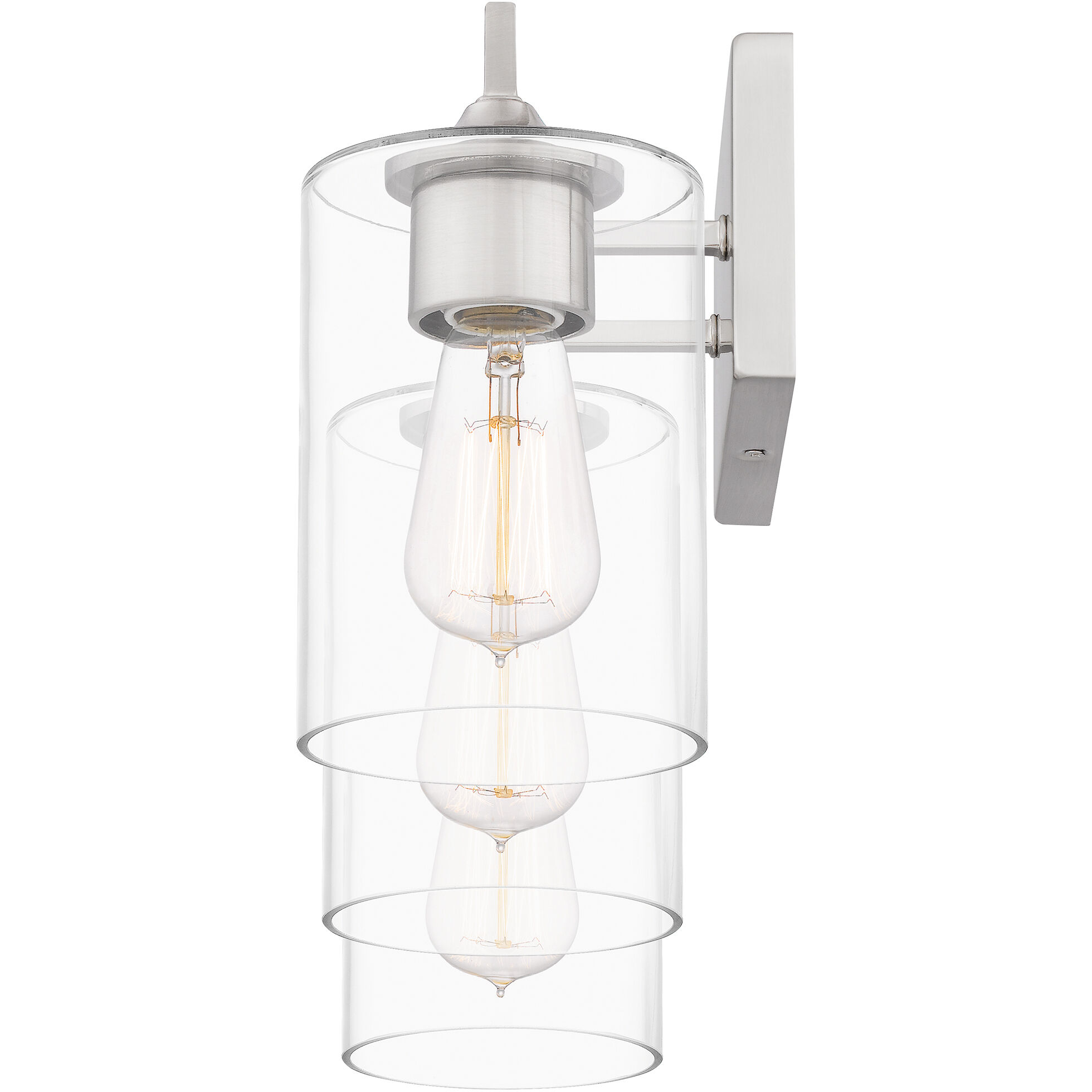 Prescott 3 Light 24 inch Brushed Nickel Bath Light Wall Light, Large