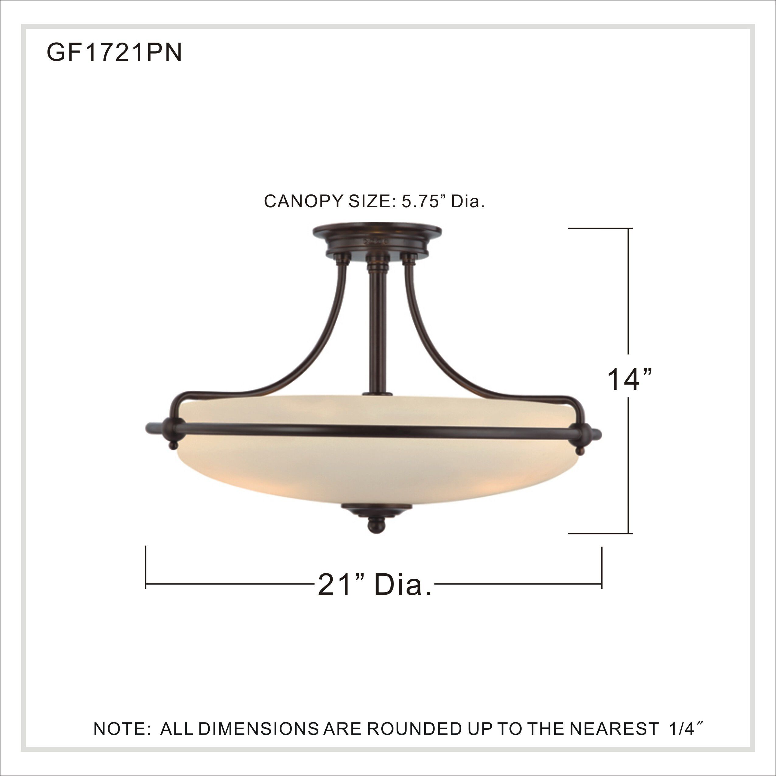 Griffin 4 Light 21 inch Palladian Bronze Semi-Flush Mount Ceiling Light
