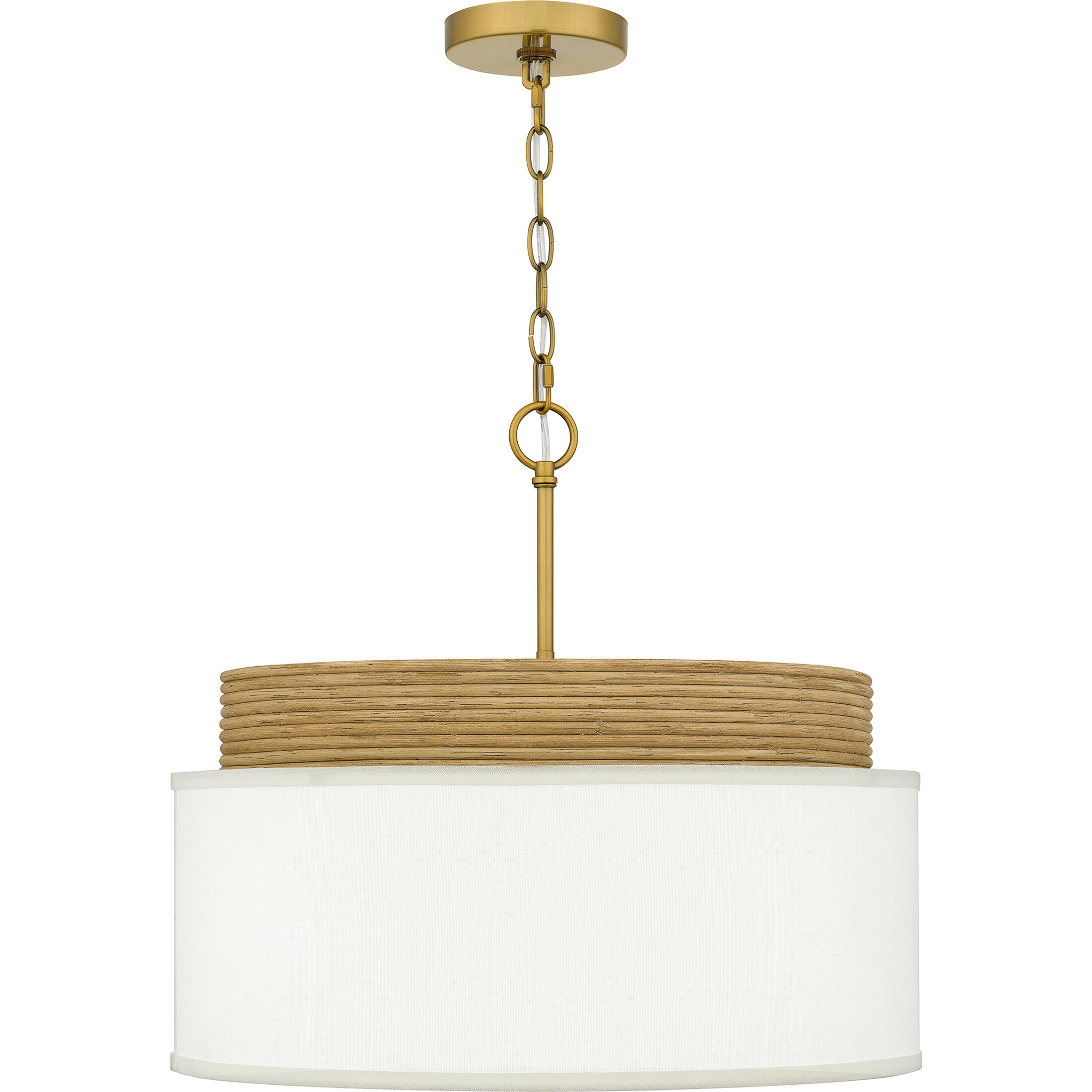 Malia 4 Light 20 inch Brushed Gold Pendant Ceiling Light