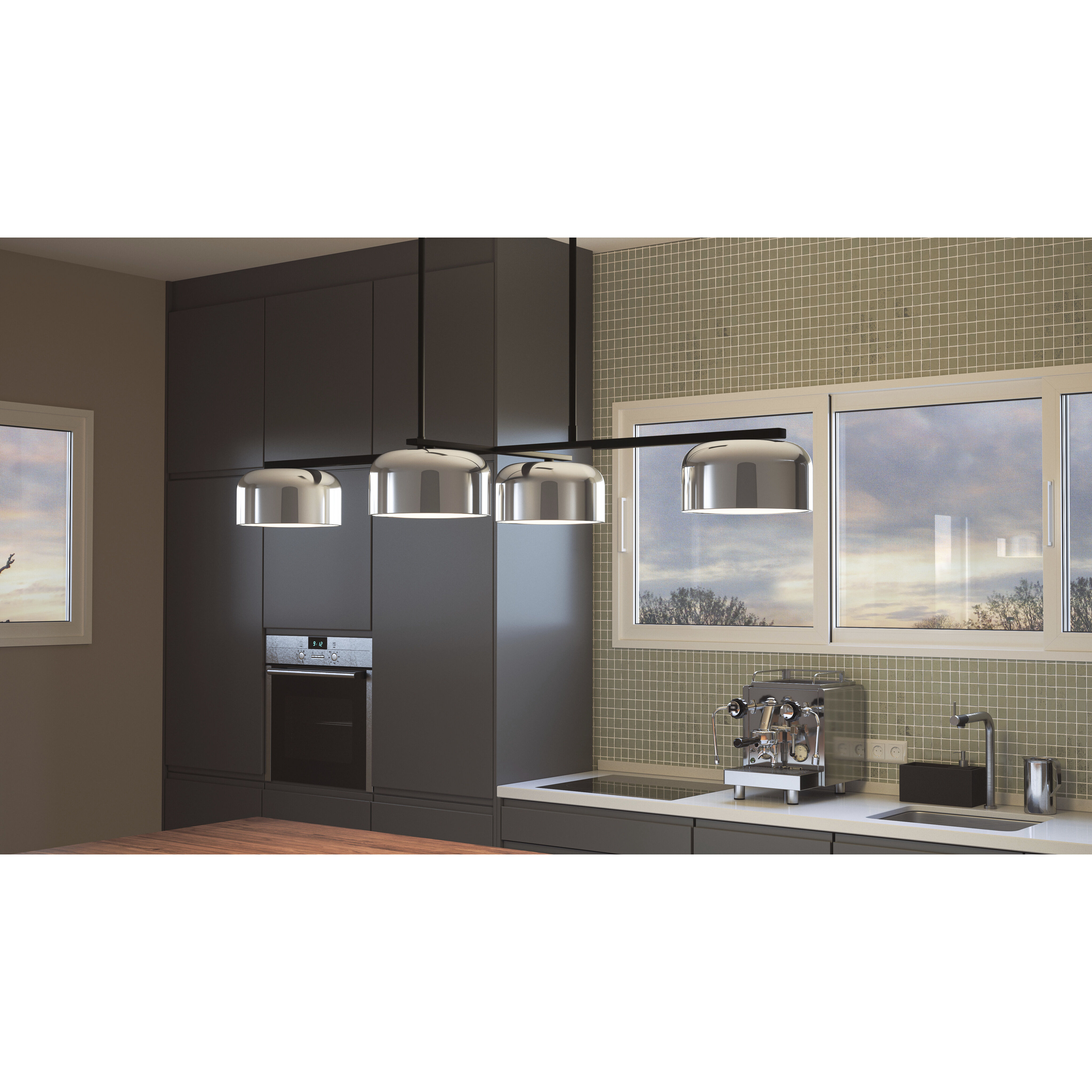 Gabriel 49.25 inch Matte Black Island Light Ceiling Light