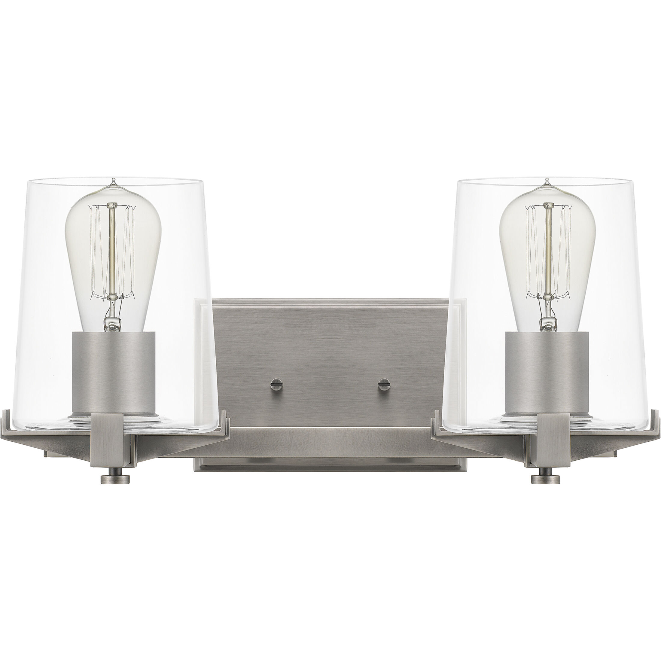 Perry 2 Light 16 inch Antique Nickel Bath Light Wall Light, Medium