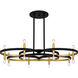 Winsland 16 Light 50 inch Matte Black Chandelier Ceiling Light