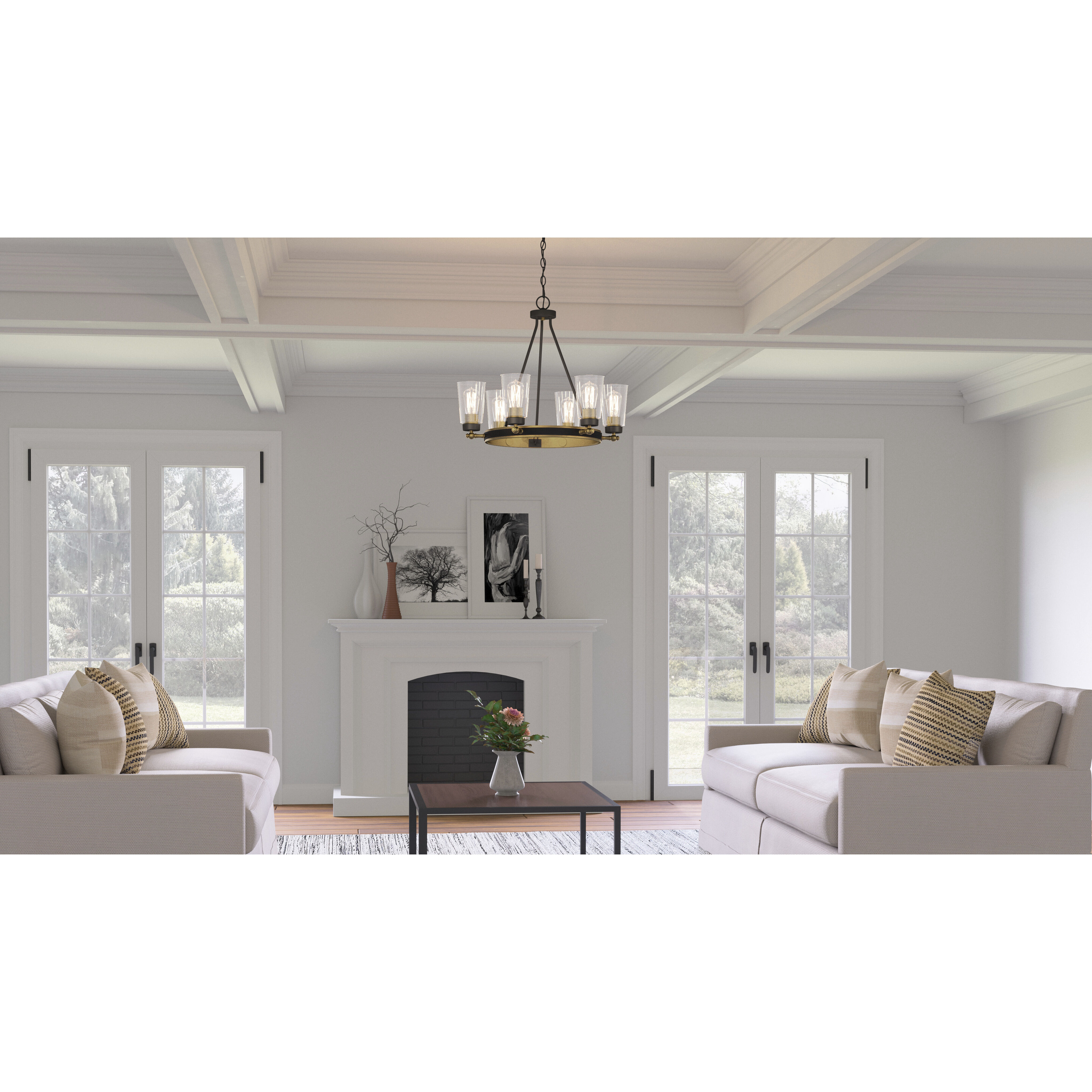 Quoizel ATO5025OZ Atwood 6 Light 25 inch Old Bronze Chandelier