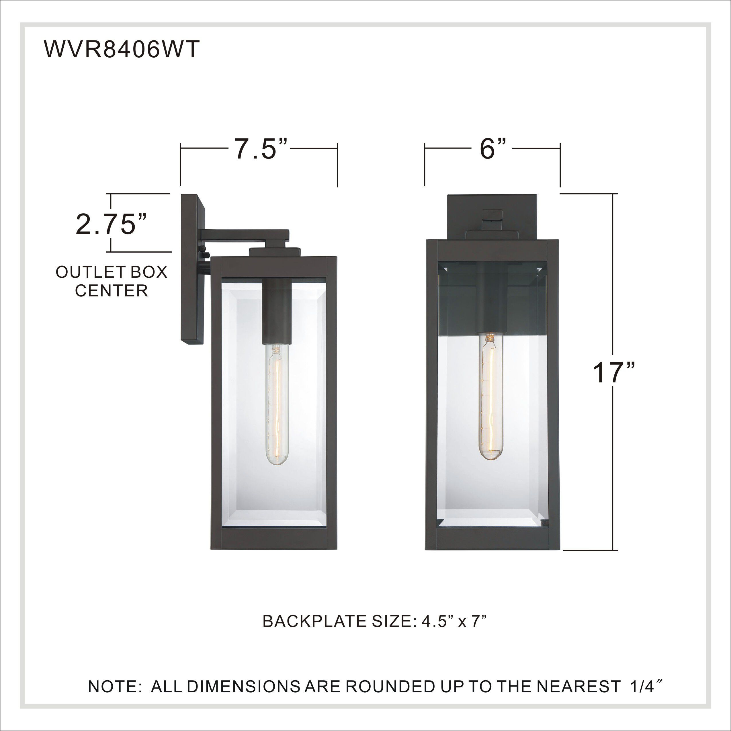 Quoizel WVR8406WT Westover 1 Light 17 inch Western Bronze