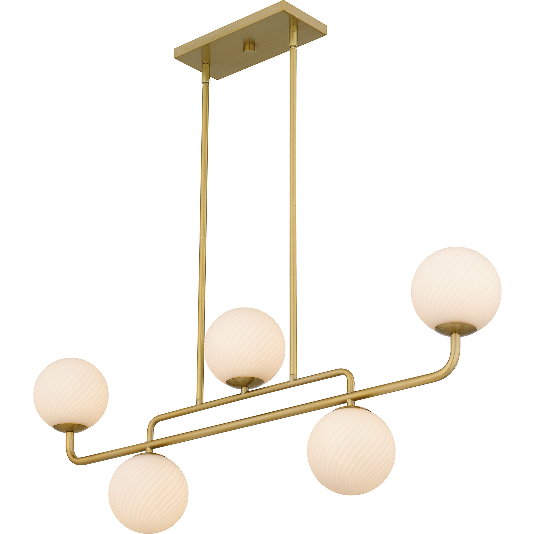 Regis 5 Light 40 inch Brushed Gold Island Light Ceiling Light, Medium