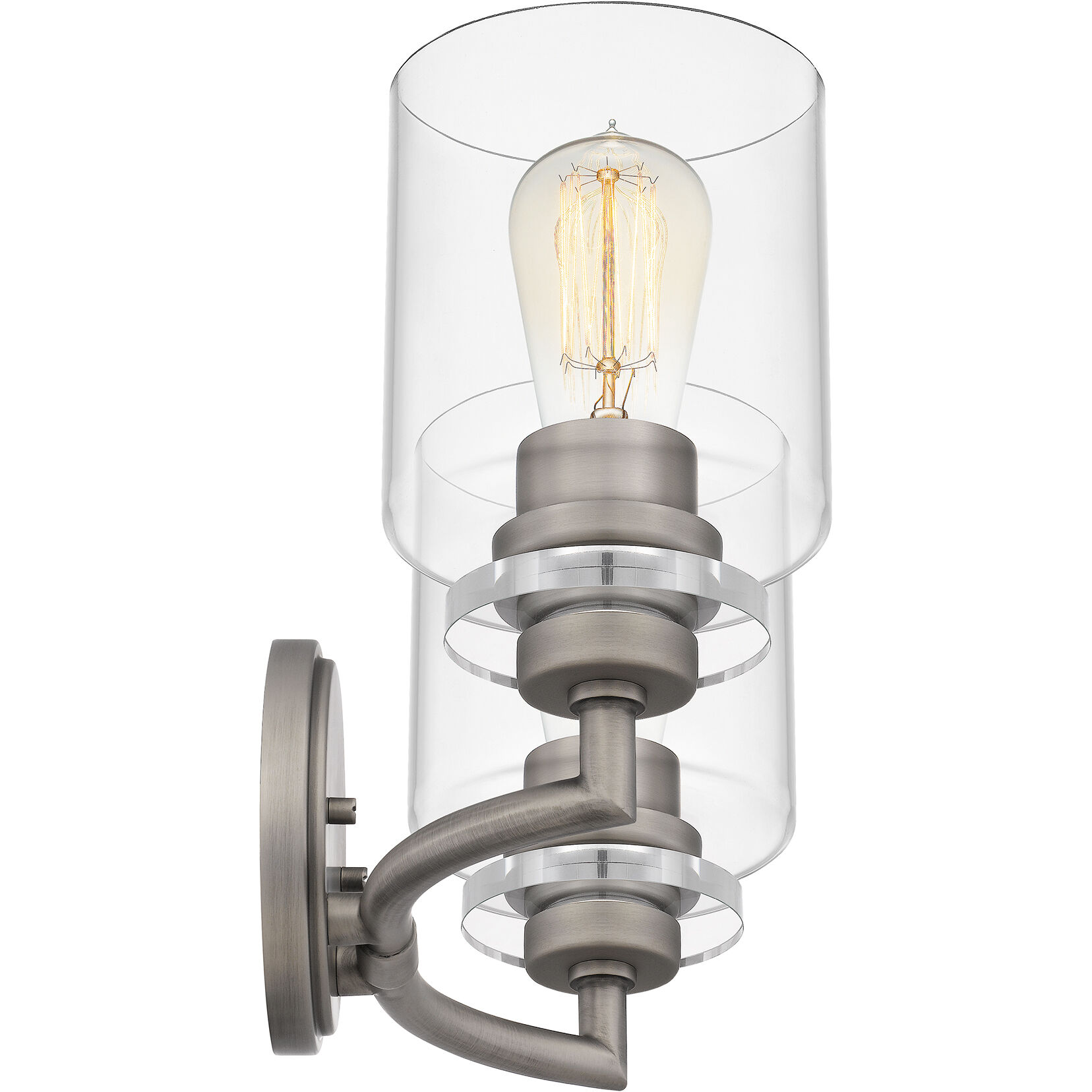 Jaspar 2 Light 16 inch Antique Nickel Bath Light Wall Light