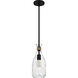 Govada 1 Light 6 inch Matte Black Mini Pendant Ceiling Light, Small