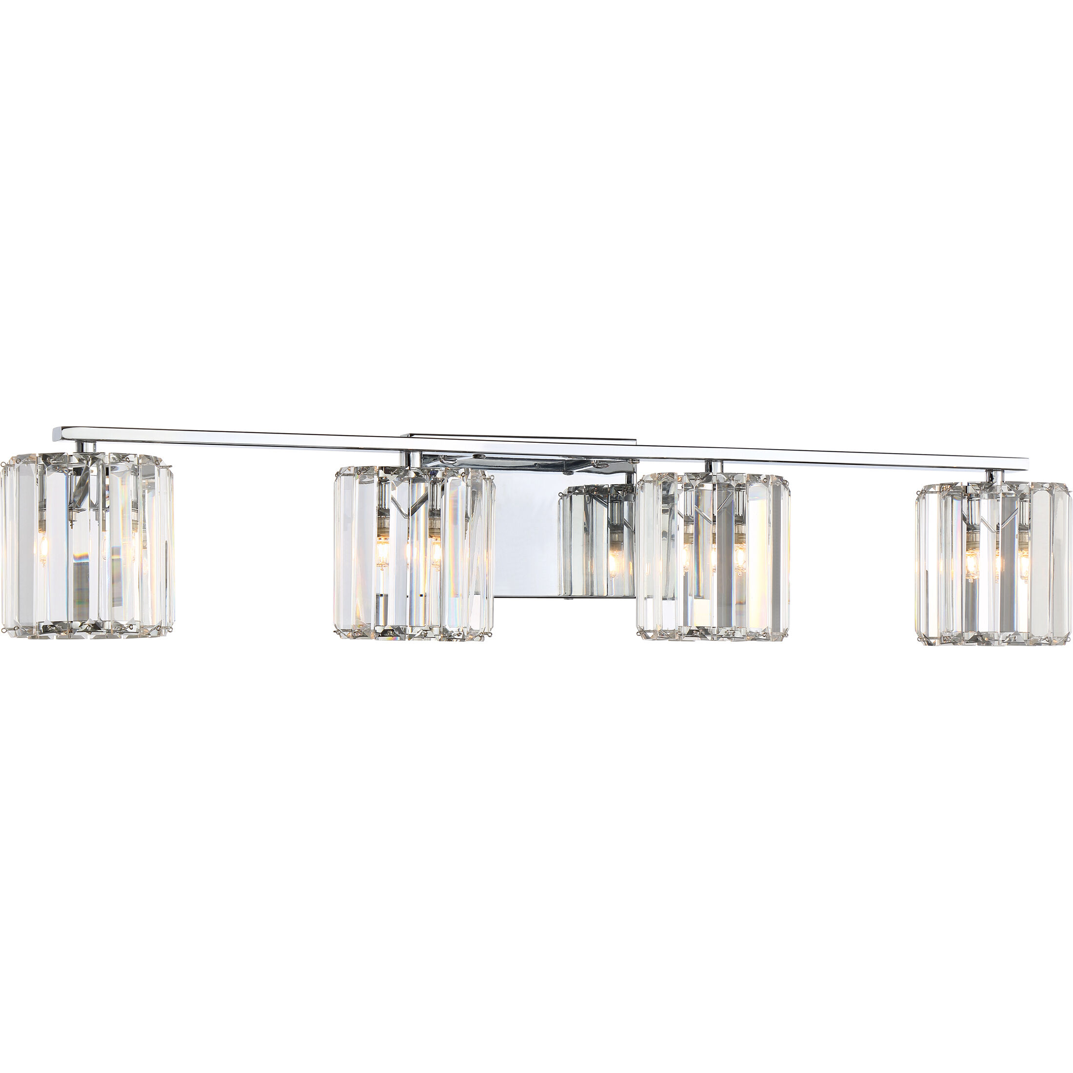 Divine 4 Light 32 inch Polished Chrome Bath Light Wall Light, Extra Large
