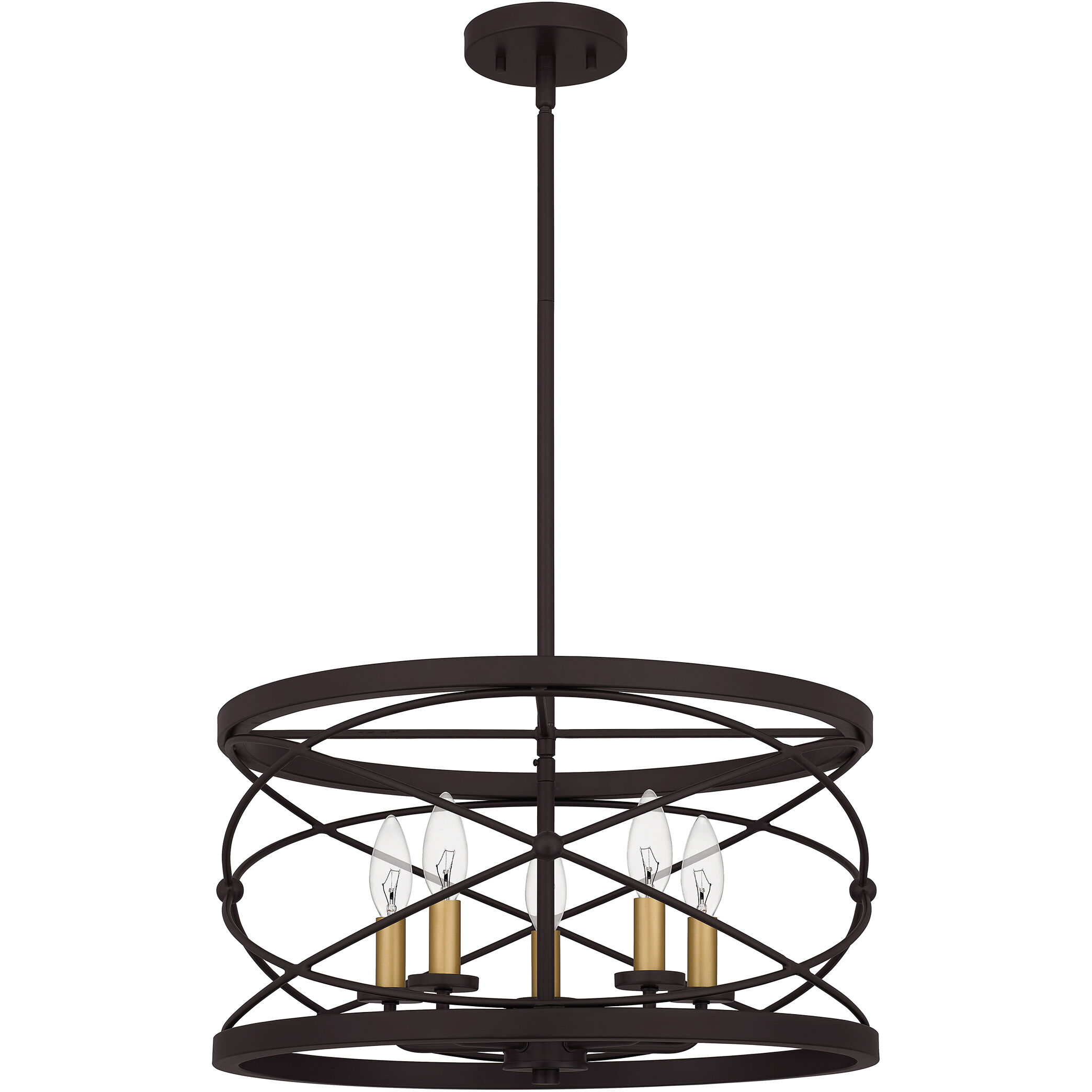 Potts 5 Light 19 inch Palladian Bronze Pendant Ceiling Light