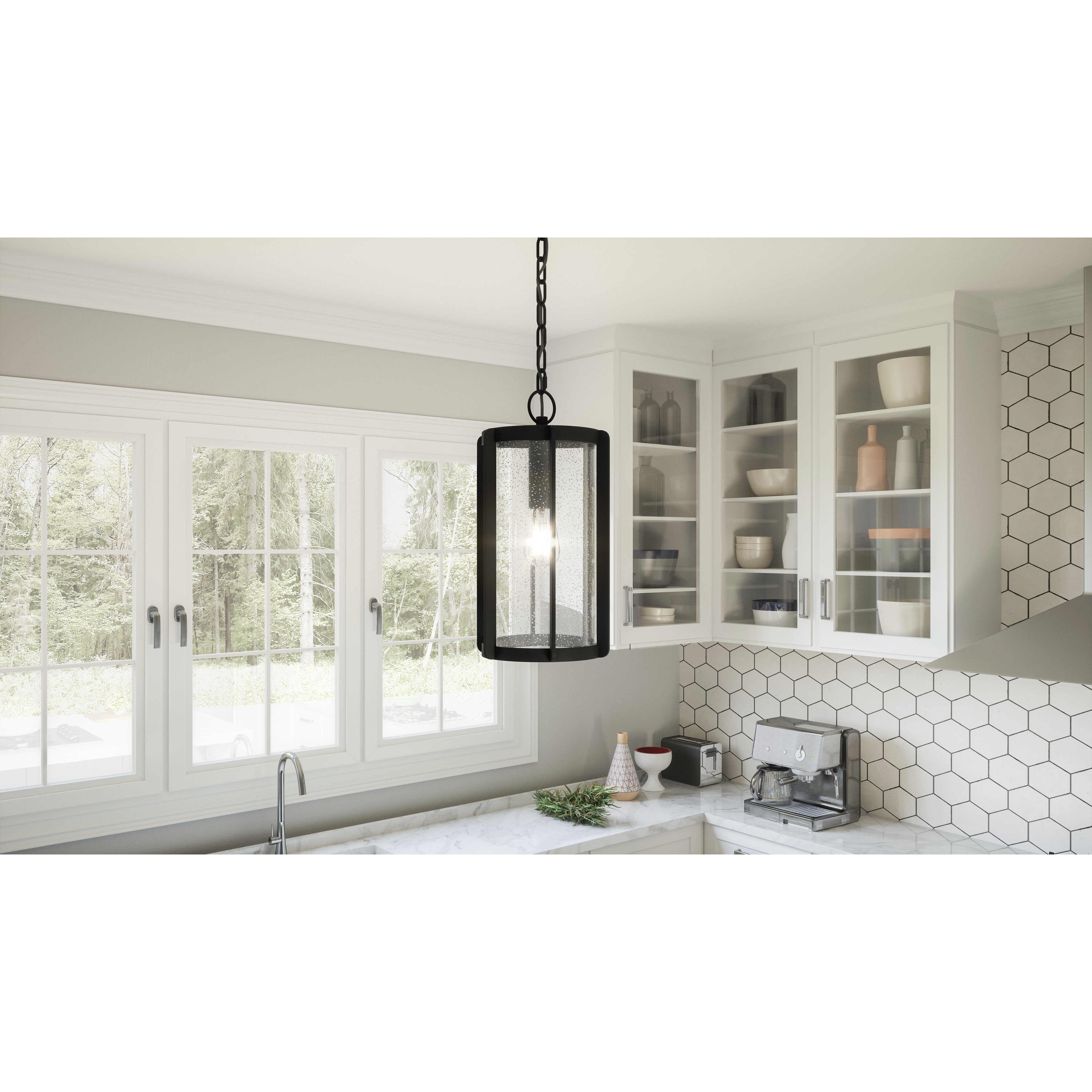 Hazel 1 Light 9 inch Earth Black Mini Pendant Ceiling Light