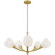 Adelyn 5 Light 30 inch Gold Leaf Chandelier Ceiling Light