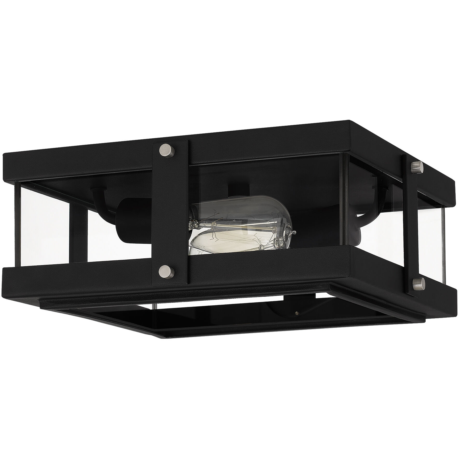 Beck 2 Light 12.75 inch Earth Black Flush Mount Ceiling Light