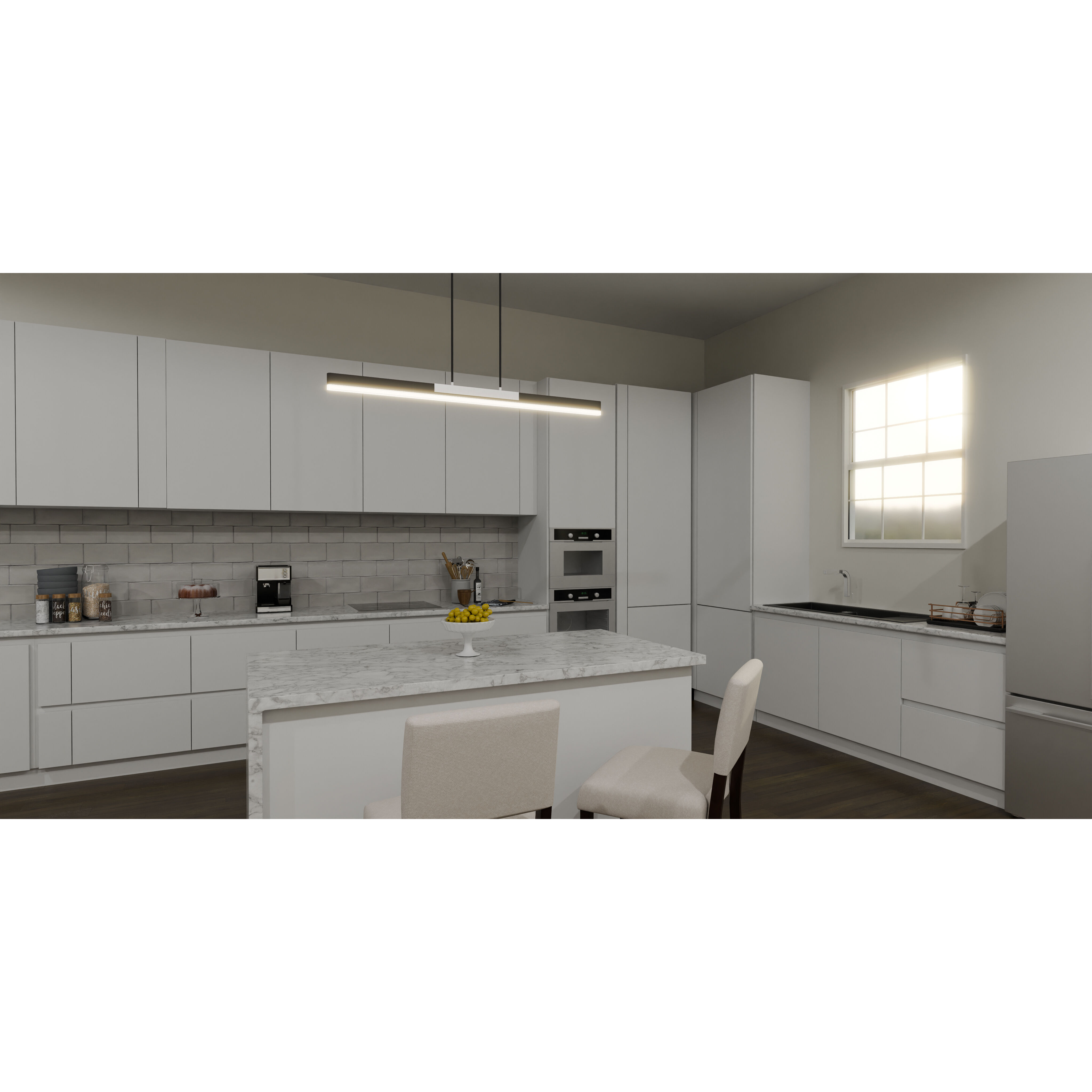 Colter LED 48 inch Brushed Nickel Island Light Ceiling Light, Large