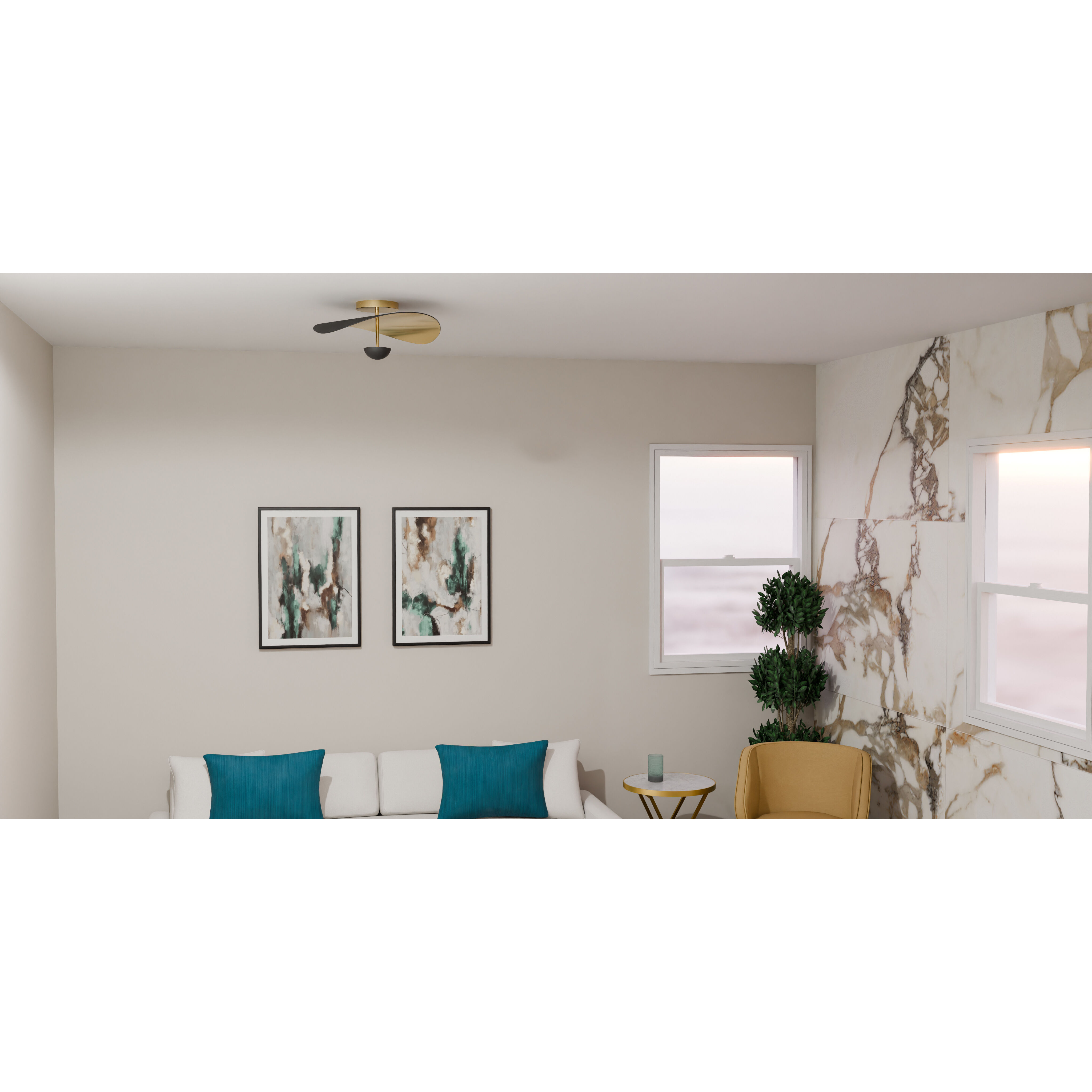 Quoizel PCAZR1718MBK Azure LED 18.5 inch Matte Black Semi-Flush