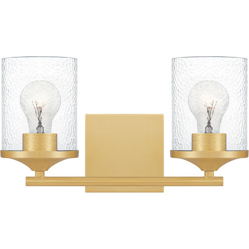 Abner 2 Light 14 inch Aged Brass Bath Light Wall Light