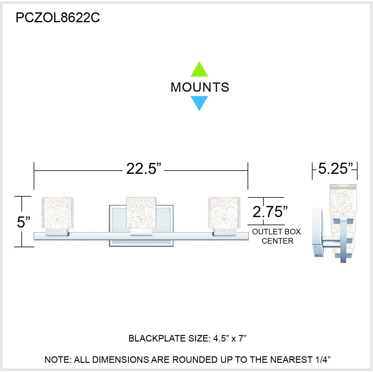 Zola LED 23 inch Polished Chrome Bath Light Wall Light