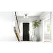 Gray 3 Light 16 inch Matte Black Semi-Flush Mount Ceiling Light, Medium