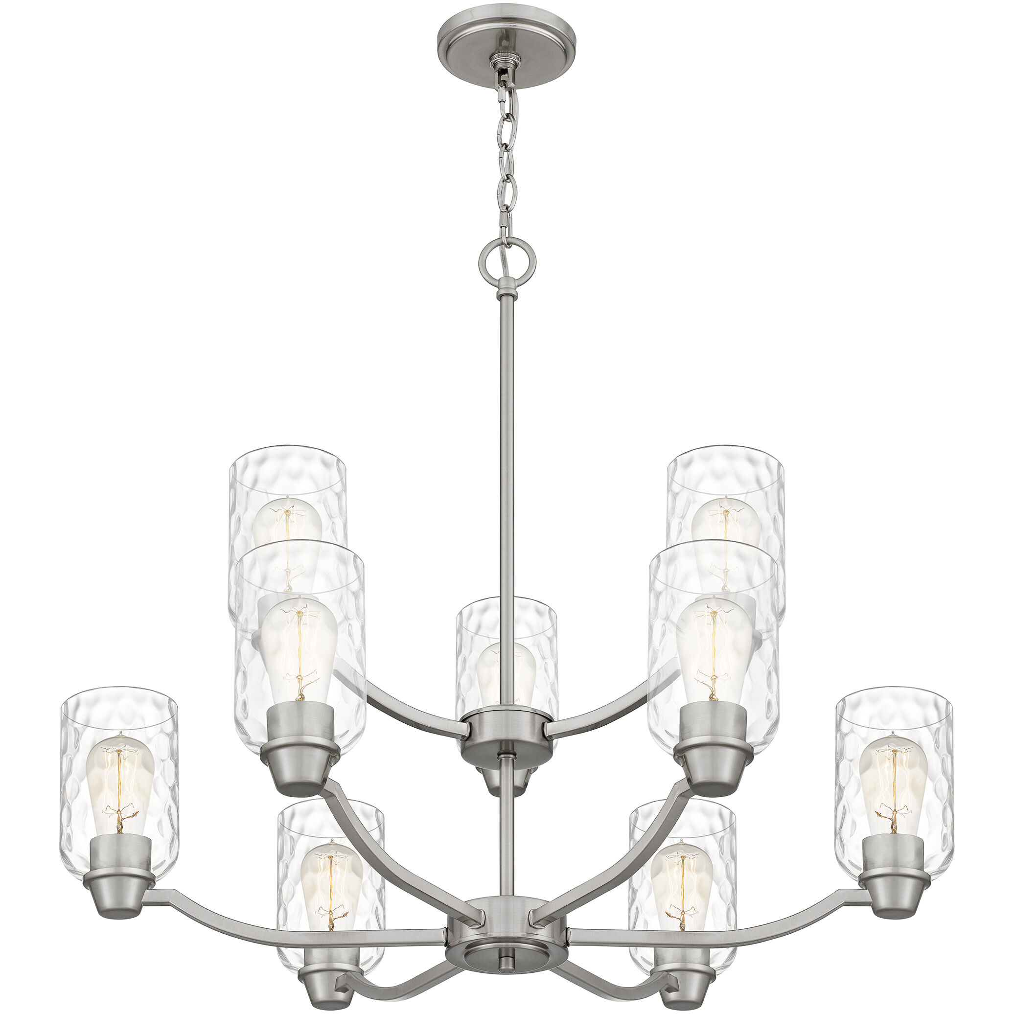 Acacia 9 Light 29 inch Brushed Nickel Chandelier Ceiling Light