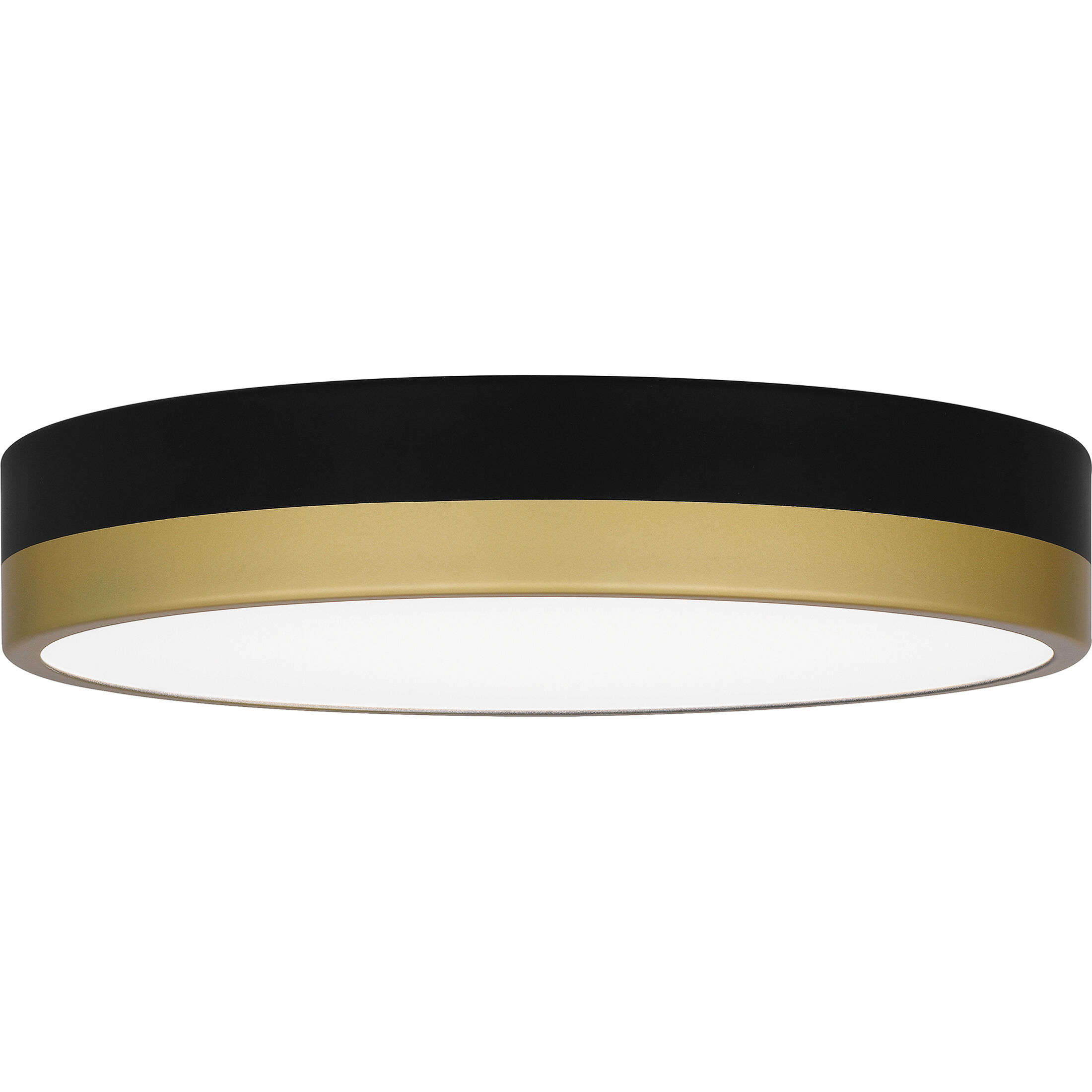Weldin LED 11 inch Matte Black Gold Flush Mount Ceiling Light