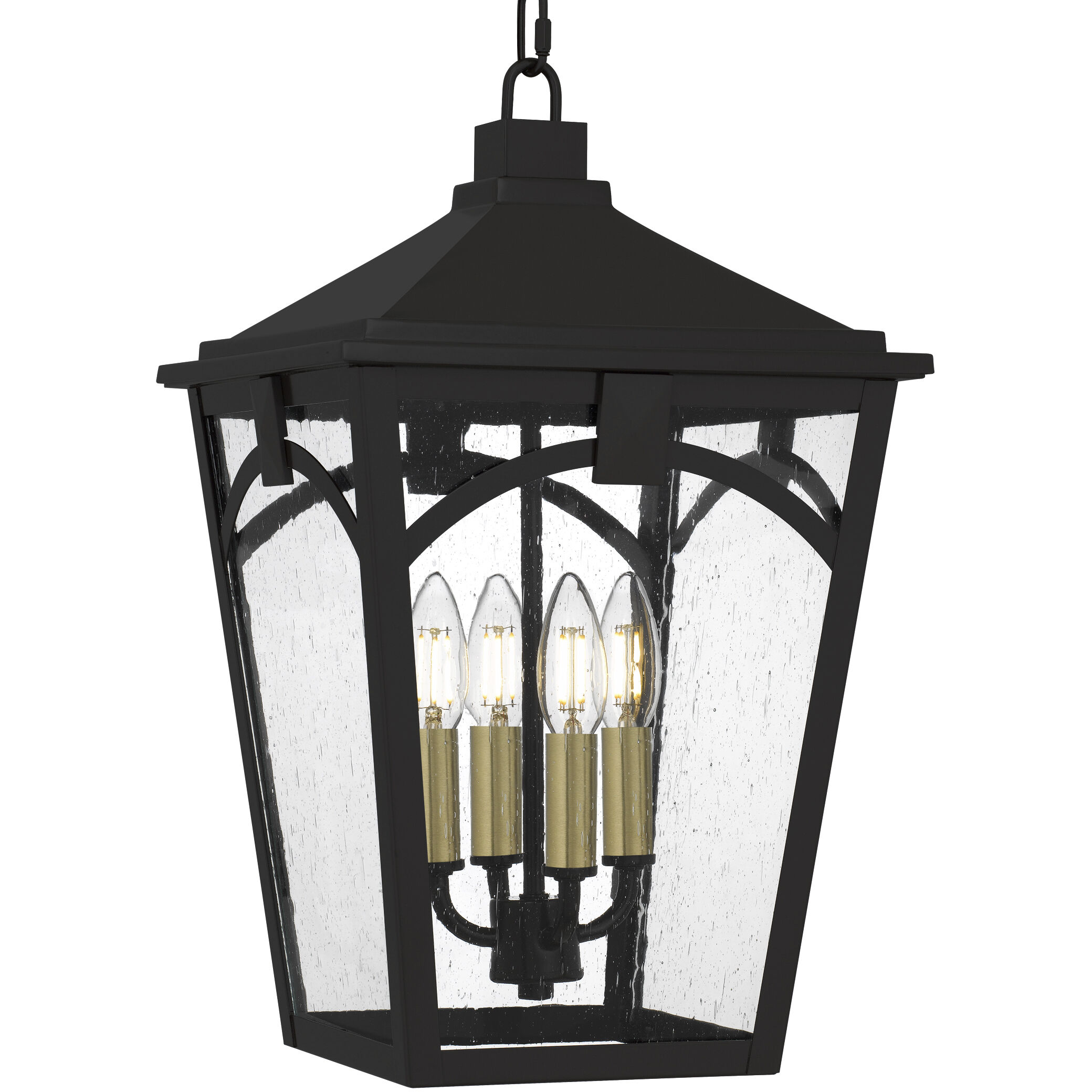Jaxon 4 Light 10.75 inch Western Bronze Outdoor Hanging Lantern