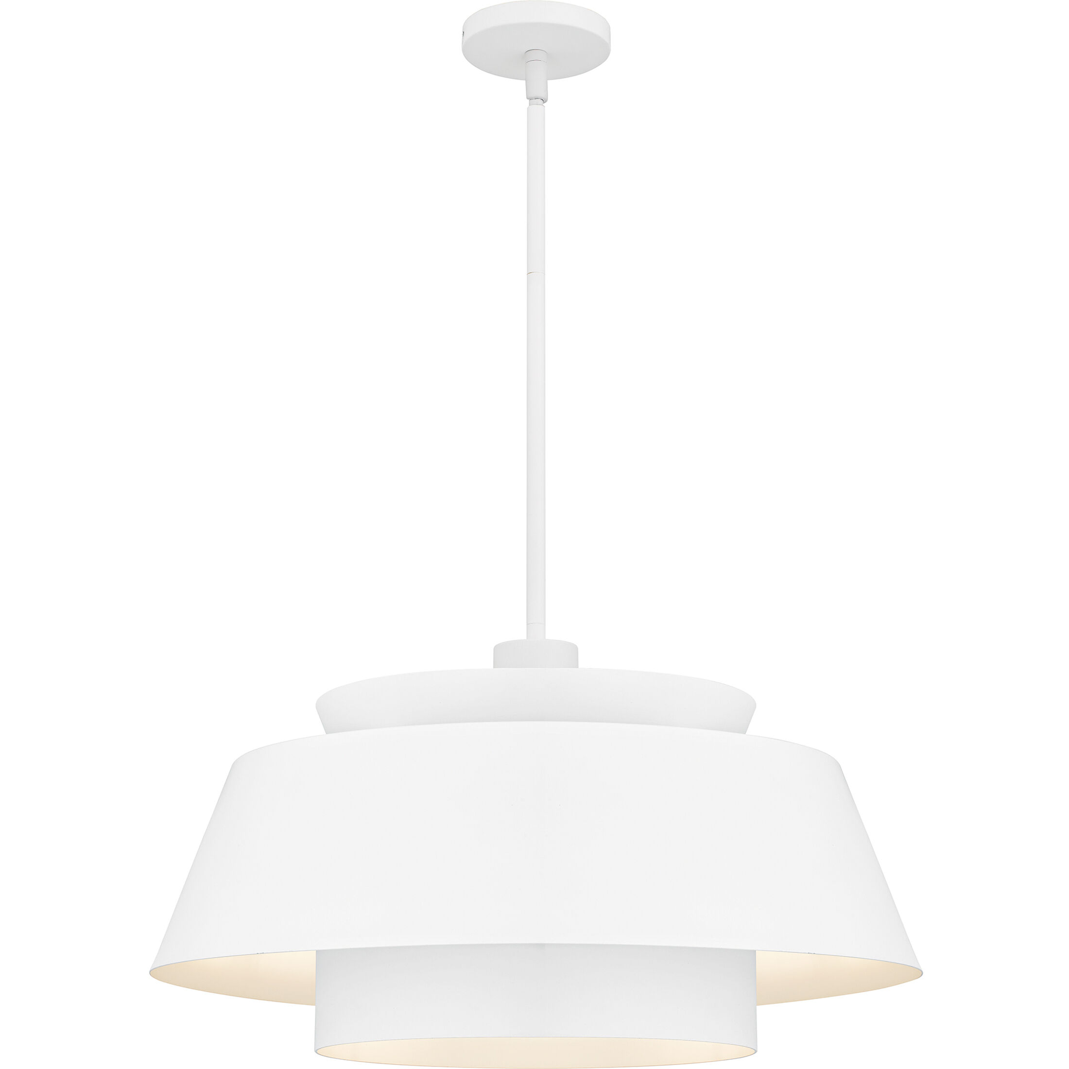 Lumi 3 Light 24 inch Matte White Pendant Ceiling Light, Large