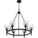 Shea 6 Light 31 inch Matte Black Chandelier Ceiling Light