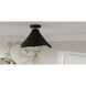 Wisp 1 Light 14.5 inch Matte Black Semi-Flush Mount Ceiling Light, Medium