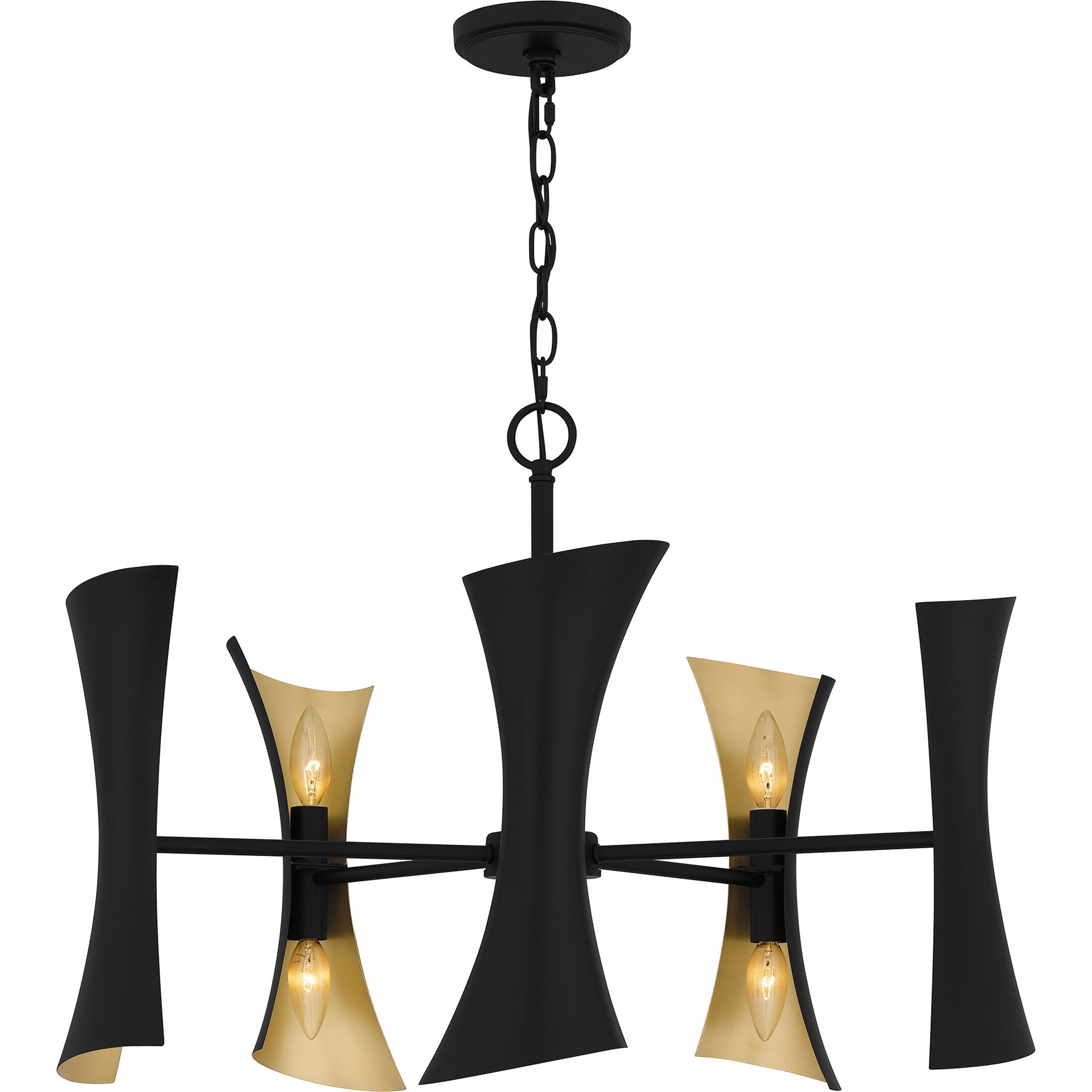 Myla 10 Light 27.25 inch Matte Black Chandelier Ceiling Light