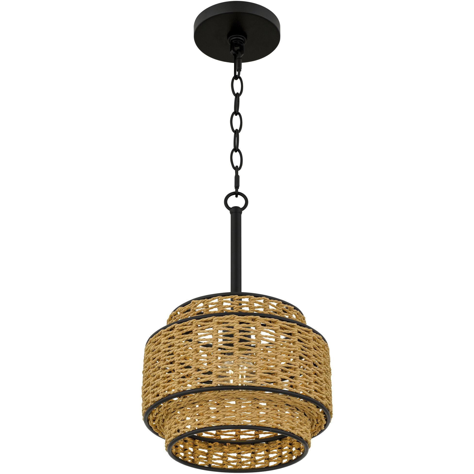 Teton 1 Light 10 inch Matte Black Mini Pendant Ceiling Light