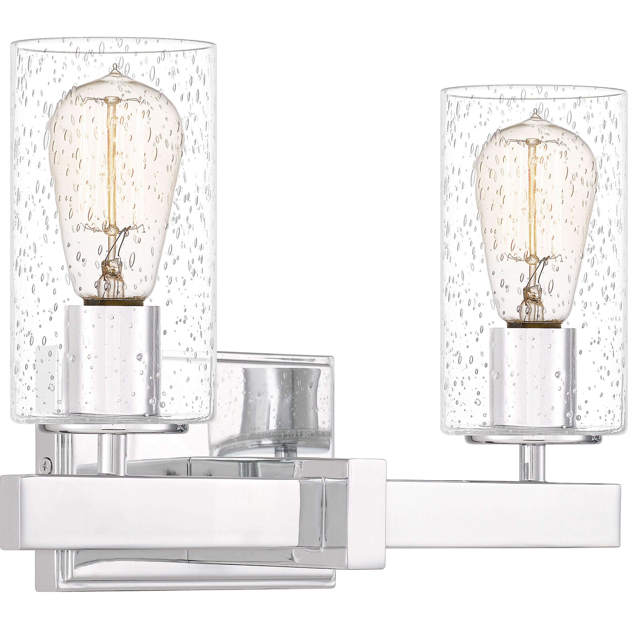 Kirby 2 Light 15 inch Polished Chrome Bath Light Wall Light, Medium