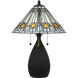 Ayla 22.5 inch 75 watt Matte Black Table Lamp Portable Light