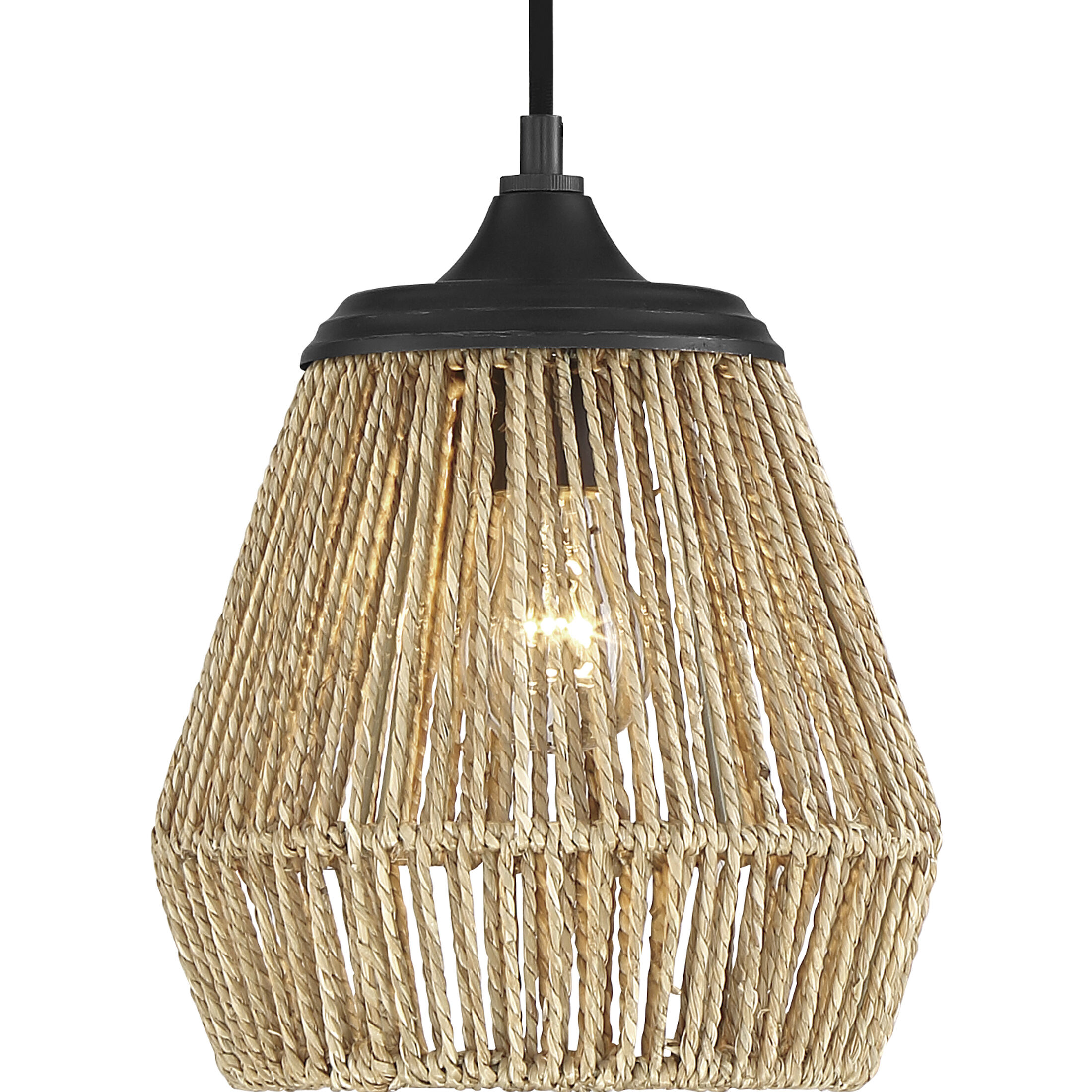 Quoizel Romain One Light Mini Pendant Earth Black RMI1509EK