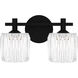 Spade LED 13.5 inch Matte Black Bath Light Wall Light, Medium