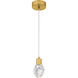 Skye LED 5 inch Brushed Gold Mini Pendant Ceiling Light, Small